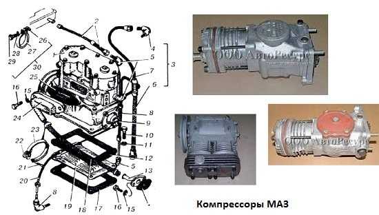 Компрессор ямз 238 двухцилиндровый схема