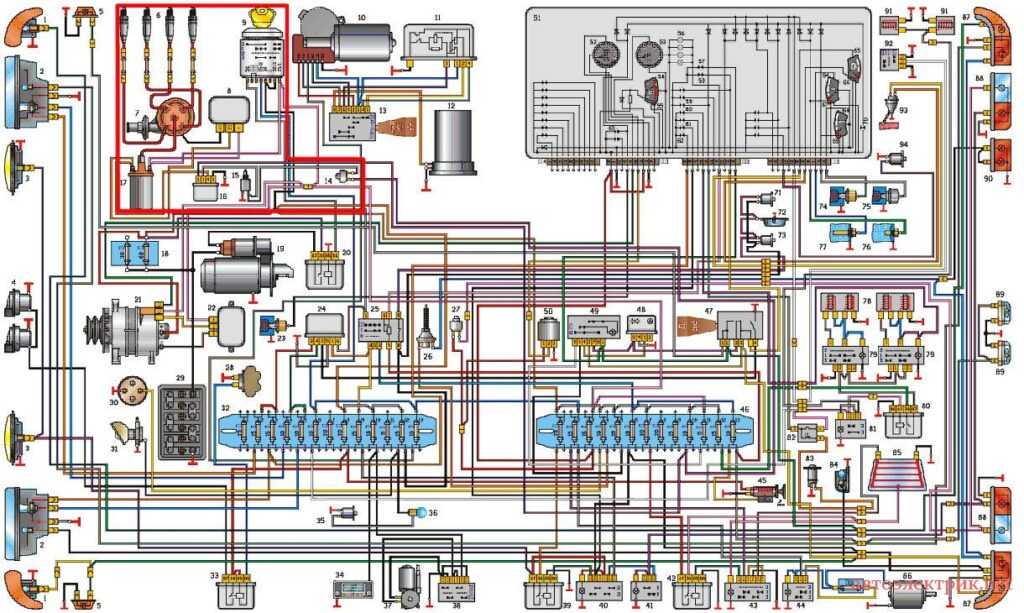 Схема электрооборудования ГАЗ-3110