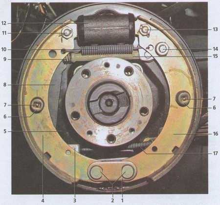 Задний тормозной механизм газ-3110