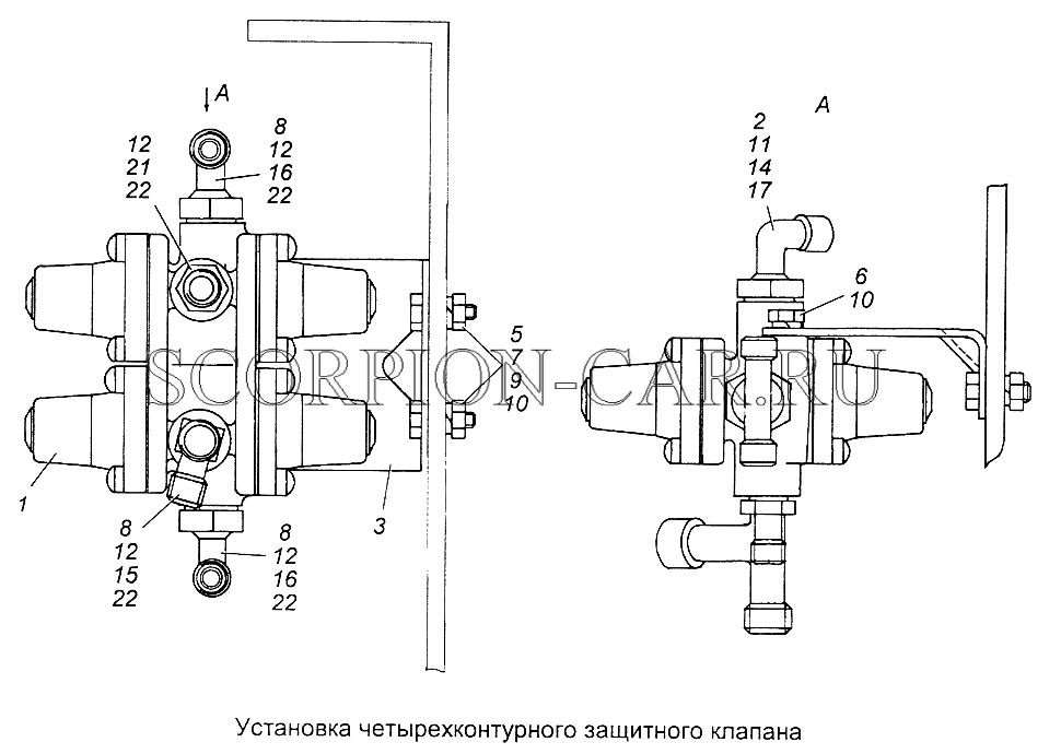 Сертификат соответствия № росс ru.ha34.h00781. тройной защитный клапан тормозной системы камаз