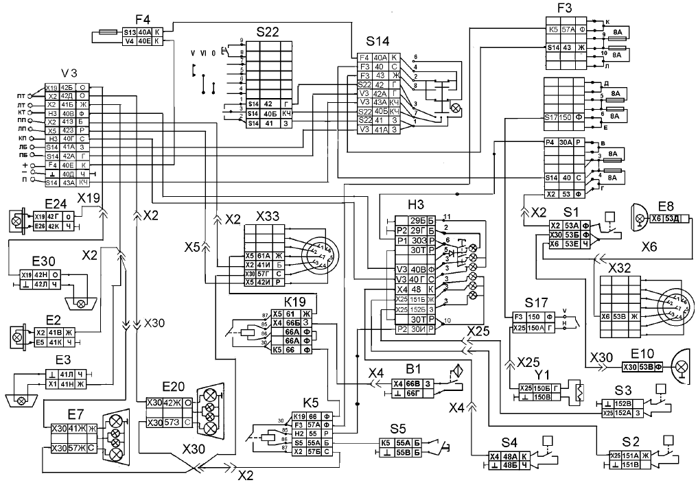 Схема проводки камаз 5320: цветная с описанием. топтехник.ру