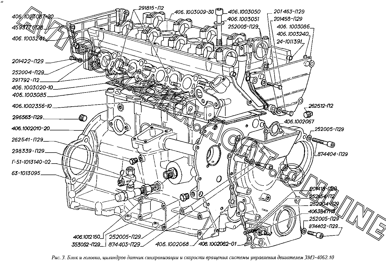 Система охлаждения двигателя змз-51432