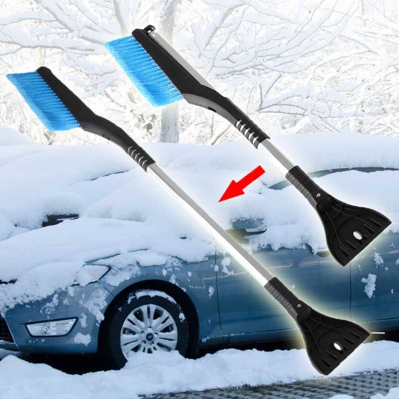 Автомобильная щётка для снега и какую выбрать: пластиковую, скребок, телескопическую